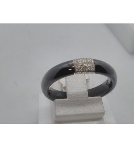Jeunesse ring 14k met keramiek en diamant. - 3123712