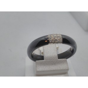 Jeunesse ring 14k met keramiek en diamant. - 3123712