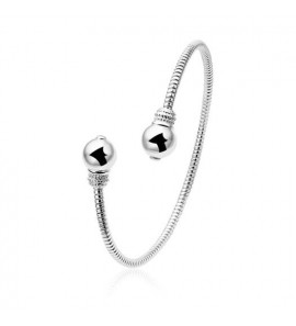 ZINZI zilver klemband slag met bollen - 3123785