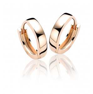 ZINZI zlv. klapcreolen 15x3 mm rosé verguld - 3123787