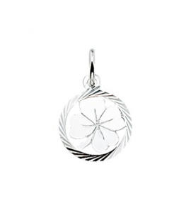 Zilver klavertje in rand 12 mm - 3124048