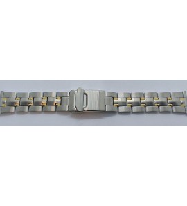 Horlogeband bicolour klepsluiting 20-22 mm - 3124131