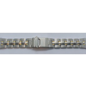 Horlogeband bicolour klepsluiting 20-22 mm - 3124131