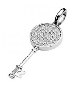 ZINZI zilver hanger sleutel zirkonia - 3124176