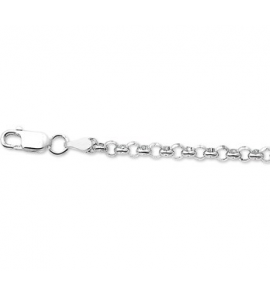 Zilver jasseron collier 4 mm 42 cm - 3124292