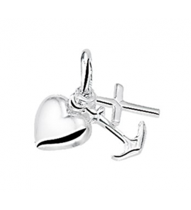 Zilver hoop, geloof en liefde los aan oog - 3130102