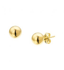 Geelgouden oorknop bolletje 6 mm - 3130105