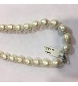 Zoetwaterparel collier met zilver slot 45cm - 3131432