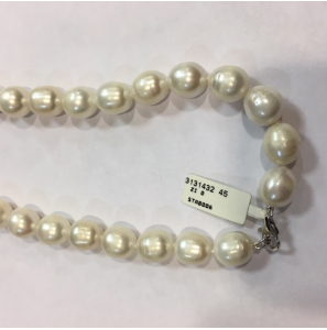 Zoetwaterparel collier met zilver slot 45cm - 3131432