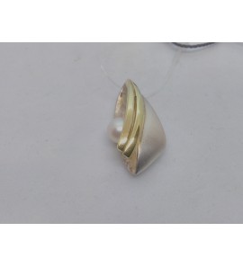Eclat zilver met goud hanger en zoetwaterparel - 3131289
