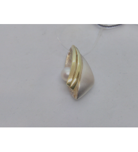 Eclat zilver met goud hanger en zoetwaterparel - 3131289