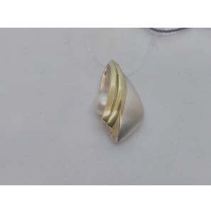 Eclat zilver met goud hanger en zoetwaterparel - 3131289