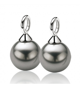 ZINZI zlv. creoolhangers parel grijs 10 mm - 3131531
