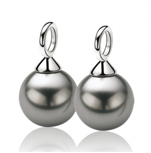 ZINZI zlv. creoolhangers parel grijs 10 mm - 3131531