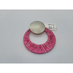 Atelier zilver hanger met nylon rose - 3131589