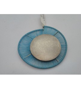 Atelier zilver hanger met nylon blauw - 3131590