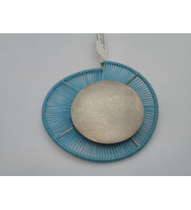 Atelier zilver hanger met nylon blauw - 3131590