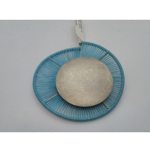 Atelier zilver hanger met nylon blauw - 3131590