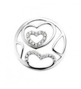 MY iMenso 925/rhod-plated insigne fantasy hearts 33mm - 3131599