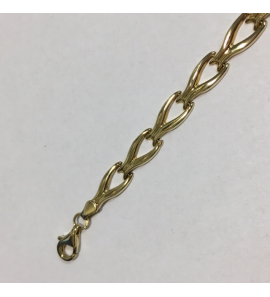 Gouden armband pen breed smal hol - 3131766