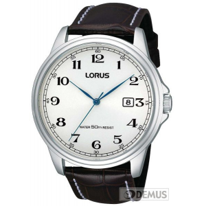 Lorus heren staal leer bruin. - 3130175