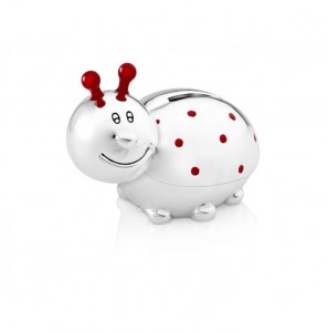 Spaarpot lieveheersbeest zilver kleur - 3131848