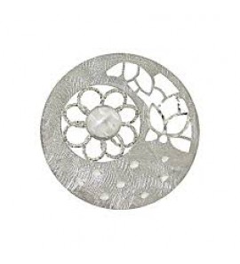 MY iMenso 925/rhod-plated insigne 3d sunflower 33mm - 3132102