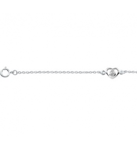 Zilver armbandje hart 13-15cm - 3132181