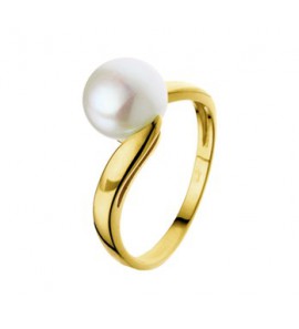 Gouden ring met parel mt. 18 - 3132714