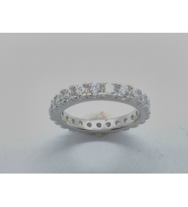 Zilver alliance-ring vol zirkonia&#39;s - 3130281