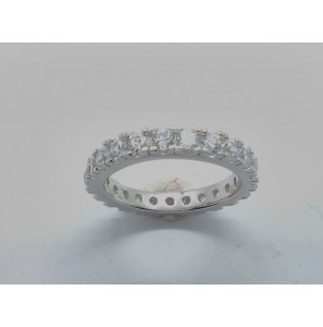 Zilver alliance-ring vol zirkonia&#39;s - 3130281