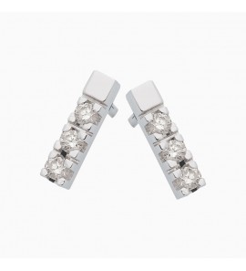 Eclat oorknop geelgoud met briljant 3x0.03crt totaal 0.18crt. - 3132912
