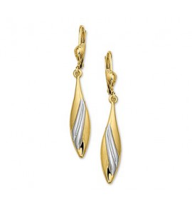 Gouden bicolour oorhangers - 3132667