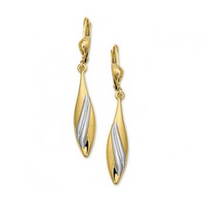 Gouden bicolour oorhangers - 3132667