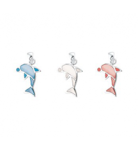 Zilveren hanger dolfijn met parelmoer kleur - 3140048