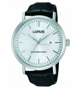 Lorus heren staal leer 50m - 3140110