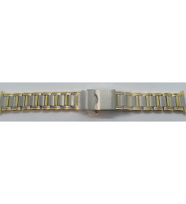 Horlogeband staal bicolour 18-22 mm - 3140328