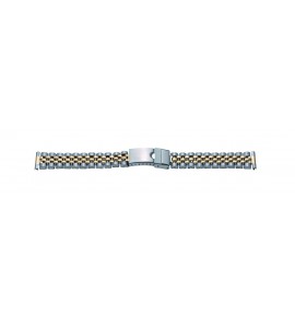 Horlogeband staal bicolour 18-12 mm - 3140343