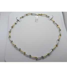 Gouden bicolour collier fantasie bol 45cm - 3140472