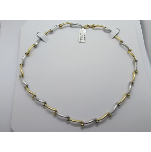 Gouden bicolour collier fantasie bol 45cm - 3140472