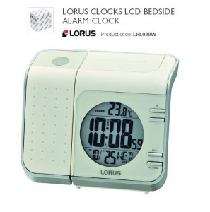 Lorus wekker wit met licht. - 3130476