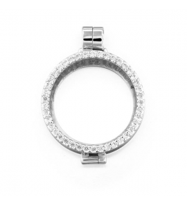 MY iMenso Mezza (24mm) insignia 925/rhod-plated medallion with cz. - 3130506