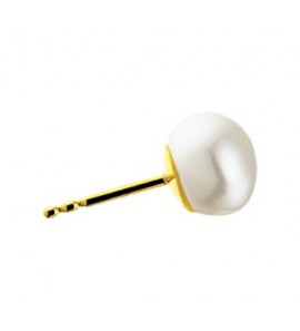Geelgouden zoetwaterparel oorknop 5,5mm - 3130630