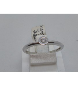 Jeunesse ring 14k witgoud met briljant 0.05crt. mt. 18 - 3131023