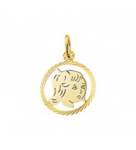 Goud kinderkopje piekhaar in rand 16 mm meisje - 3131128