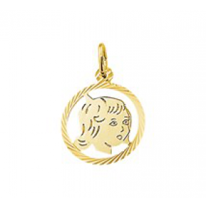 Goud kinderkopje piekhaar in rand 16 mm meisje - 3131128