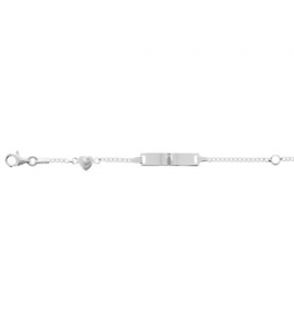 Zilver plaatarmband met hart 11-13cm - 3131209