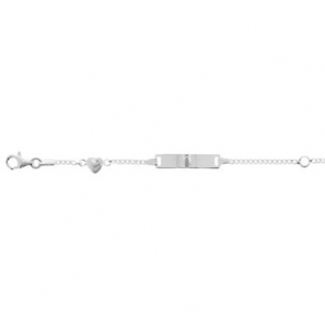 Zilver plaatarmband met hart 11-13cm - 3131209