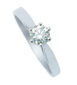 Eclat witgouden ring solitair met 0.07 crt VS/SI - 3140811