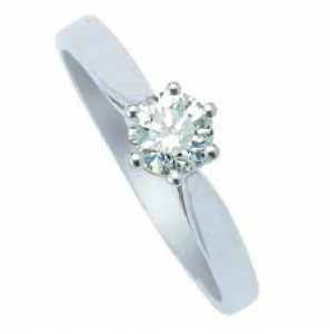 Eclat witgouden ring solitair met 0.07 crt VS/SI - 3140811